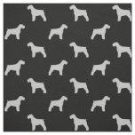 Schnauzer Silhouettes Grey and Black Patterned Fabric