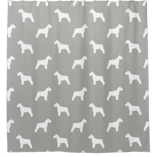 Schnauzer Silhouettes Pattern Shower Curtain