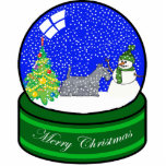 schnauzer snow globe statuette<br><div class="desc">cute holiday ornaments</div>