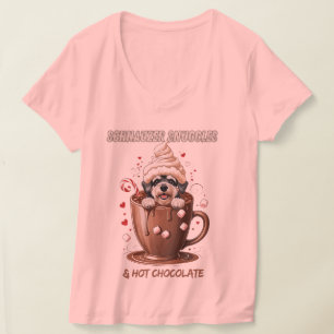Schnauzer Snuggles & Hot Chocolate T-Shirt
