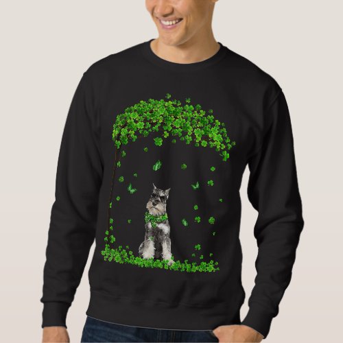 Schnauzer St Patricks Day Lover Irish Shamrock Dog Sweatshirt