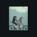 Schnauzer Tandem Canvas Print<br><div class="desc">Schnauzer Tandem by Fabfunky. Features schnauzers riding a bicycle in a whimsical,  steampunk style. | 192047D</div>