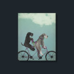 Schnauzer Tandem Canvas Print<br><div class="desc">Schnauzer Tandem by Fabfunky. Features schnauzers riding a bicycle in a whimsical,  steampunk style. | 192047D</div>