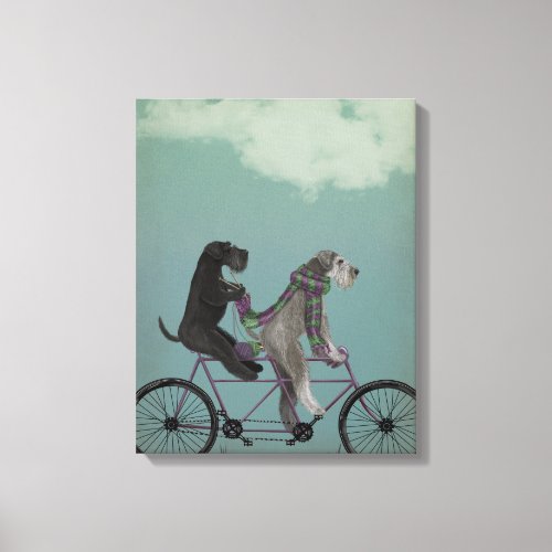 Schnauzer Tandem Canvas Print