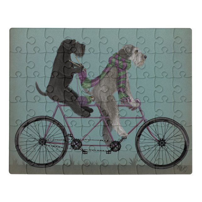 Schnauzer Tandem Jigsaw Puzzle (Puzzle Horizontal)