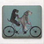 Schnauzer Tandem Mouse Pad<br><div class="desc">Schnauzer Tandem by Fabfunky. Features schnauzers riding a bicycle in a whimsical, steampunk style. | 192047D</div>