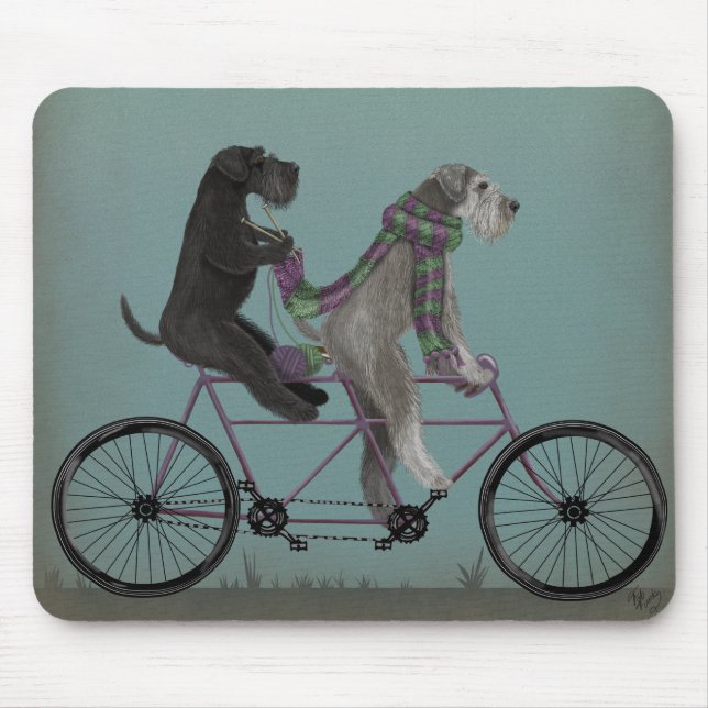 Schnauzer Tandem Mouse Pad (Front)