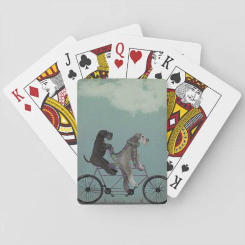 Schnauzer Tandem Poker Cards