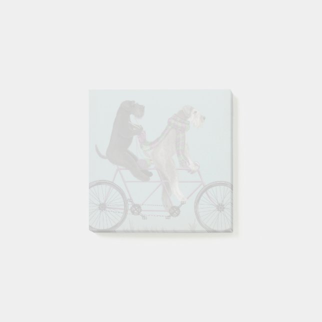 Schnauzer Tandem Post-it Notes (Front)