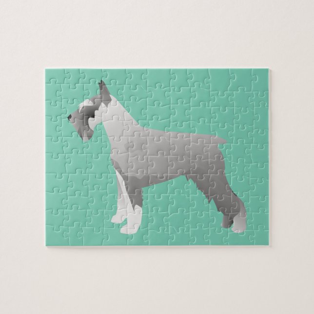 Schnauzer Templates ready to Customize Jigsaw Puzzle (Horizontal)