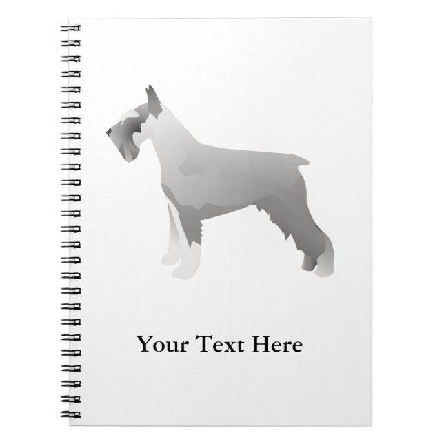 Schnauzer Templates ready to Customize Notebook (Front)