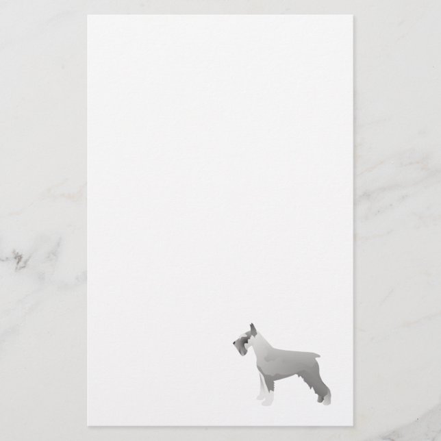 Schnauzer Templates ready to Customize Stationery (Front)