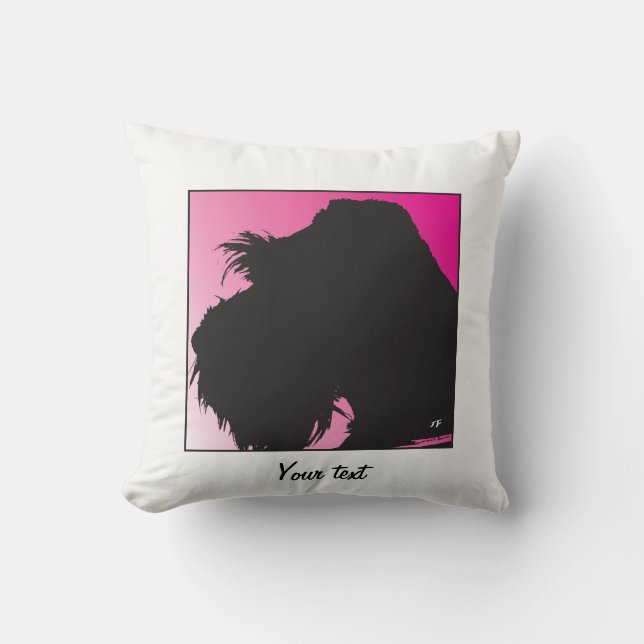 Schnauzer Throw Pillow (Front)