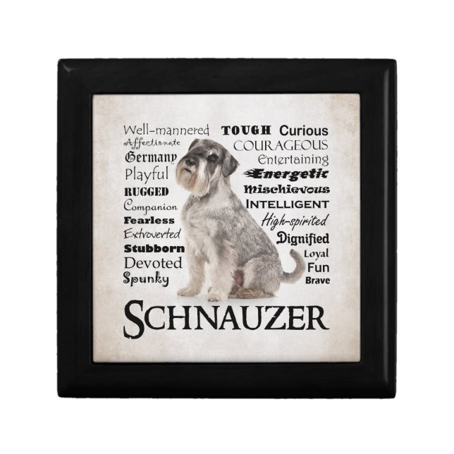 Schnauzer Traits Keepsake Box (Front)