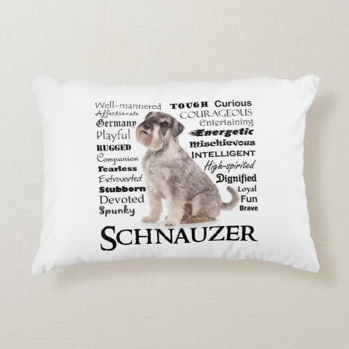 Schnauzer Traits Pillow