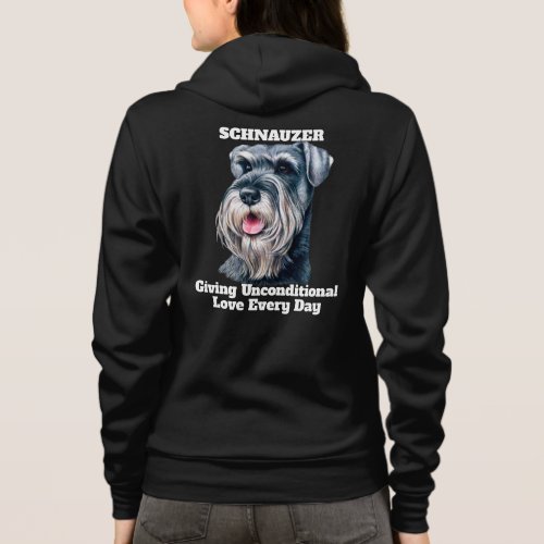 Schnauzer Unconditional Love Cute Pet Owner Hoodie