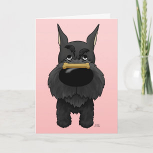Schnauzer Valentine Holiday Card