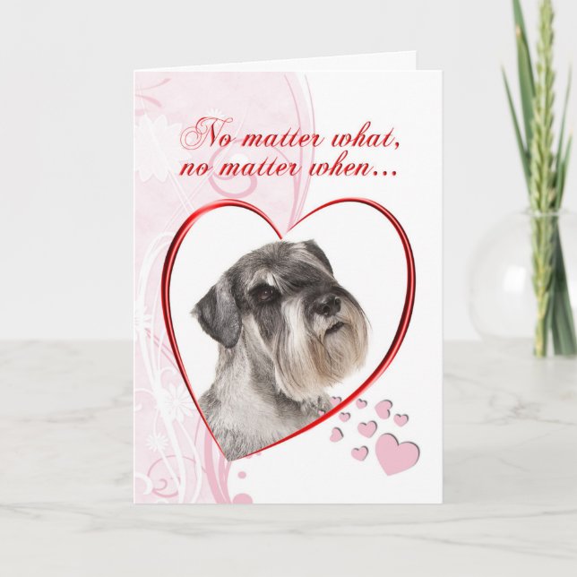 Schnauzer Valentine's Day Card (Front)