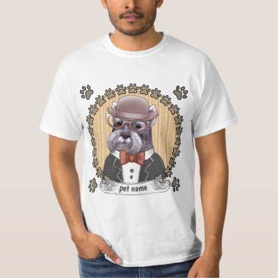 Schnauzer wearing Glasses T-Shirt