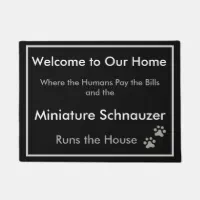 Miniature Black Welcome Doormat