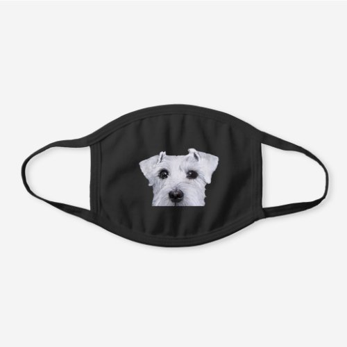 Schnauzer white Cotton Face mask by miart