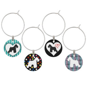 Schnauzer Wine Glass Charms