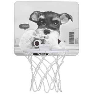 Schnauzer with Camera Mini Basketball Hoop