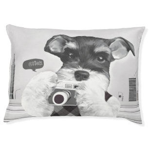Schnauzer with Camera Pet Bed