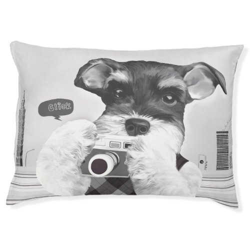 Schnauzer with Camera Pet Bed