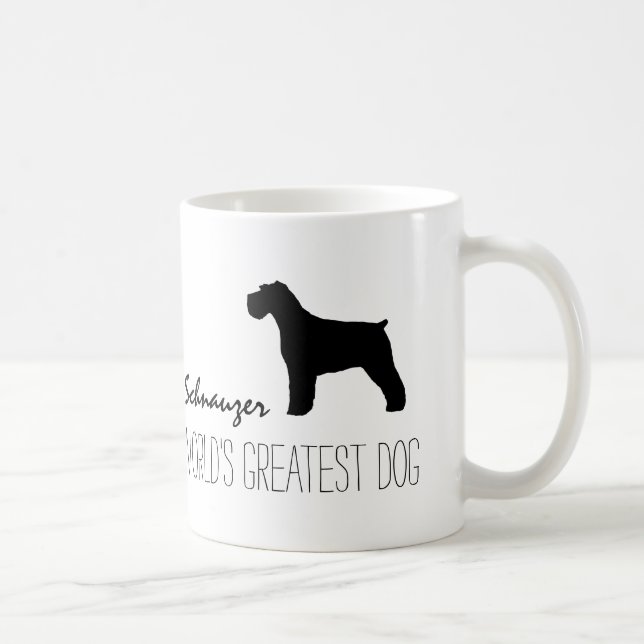 Schnauzer: World's Greatest Dog | Custom Coffee Mug (Right)