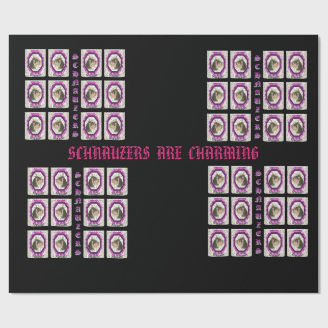 Schnauzer Wrpping  Paper (Flat)