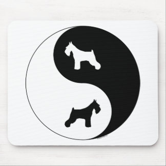 Schnauzer Yin Yang Mouse Pad