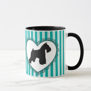 Schnauzers Hearts and Coffee Mug
