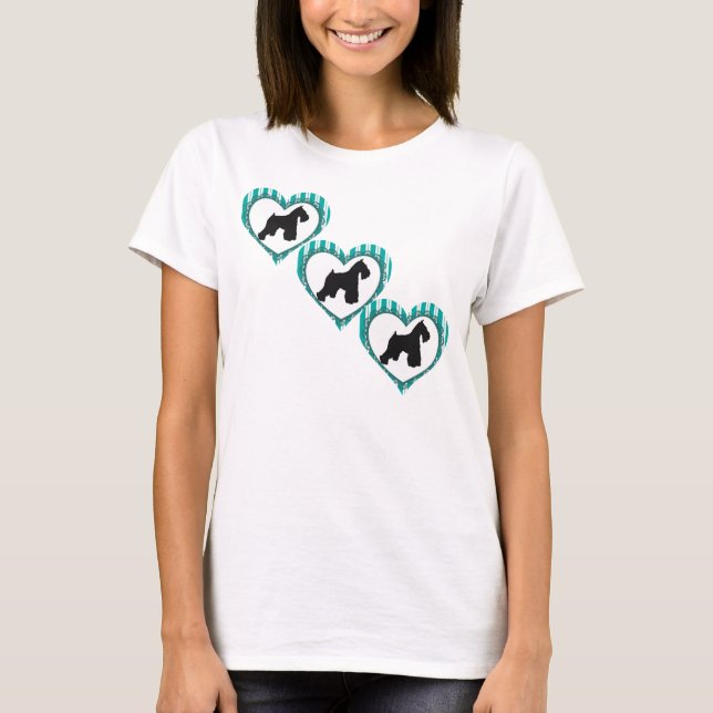 Schnauzers Hearts and Stripes Shirt (Front)