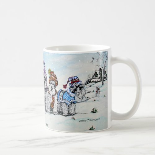 Schnauzers in Winter Coffee Mug