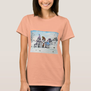 Schnauzers in Winter T-Shirt