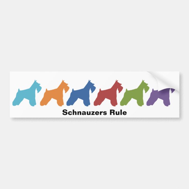 Schnauzers Rule Bumper Sticker (Front)