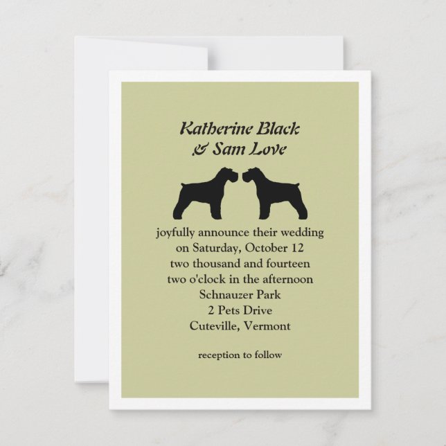 Schnauzers Wedding Announcement (Front)