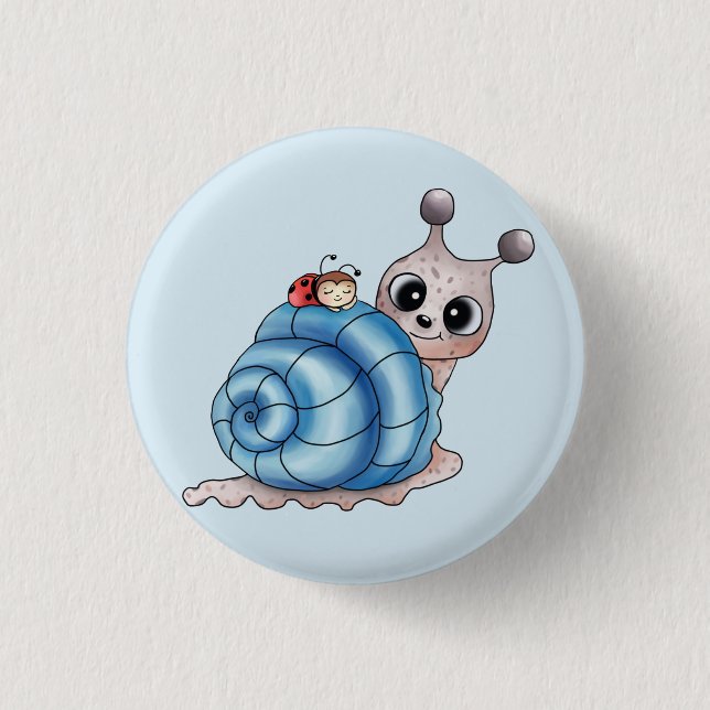 Schneckenhaus blau button (Front)