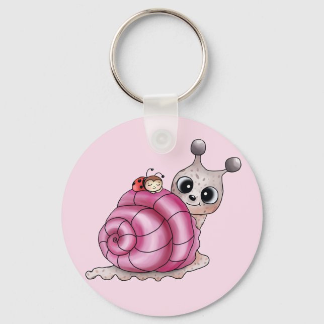 schneckenhaus pink keychain (Front)