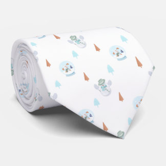 Schneemann Pattern Neck Tie