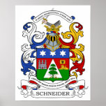 Schneider Coat Of Arms Custom Poster at Zazzle