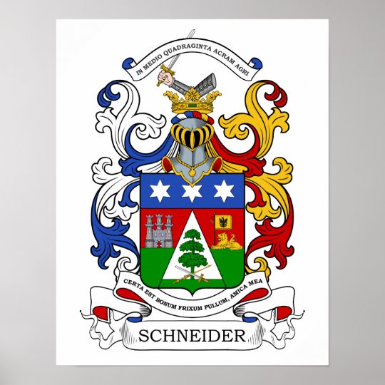 Schneider Coat of Arms Custom v2 Poster | Zazzle.com