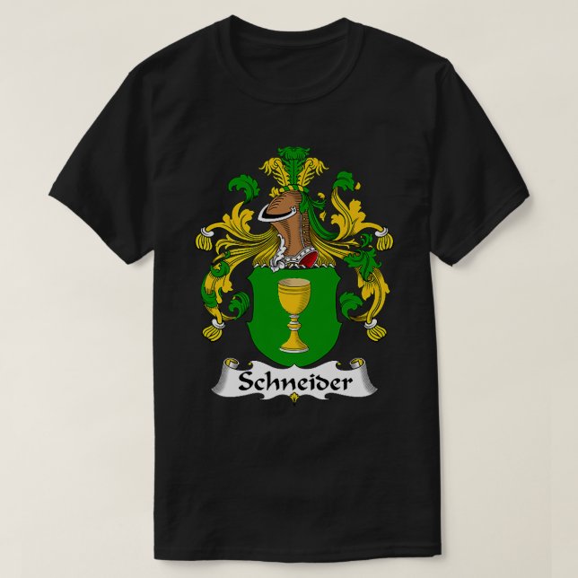 Schneider Coat of Arms Family Crest Premium T-Shirt (Design Front)