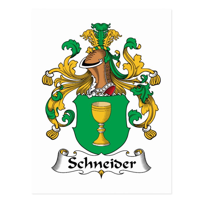 Schneider Family Crest Postcard