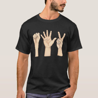 Schnick Schnack Scissors Stone Paper Game Hands T-Shirt