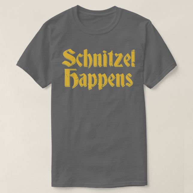 Schnitzel Happens  Funny Vintage Oktoberfest Germa T-Shirt (Design Front)