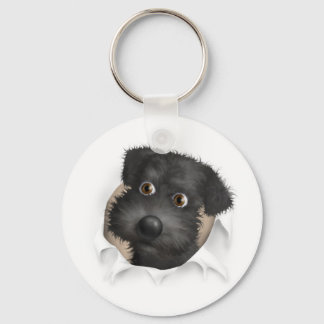 Schnoodle (Black) Busting Out Keychain