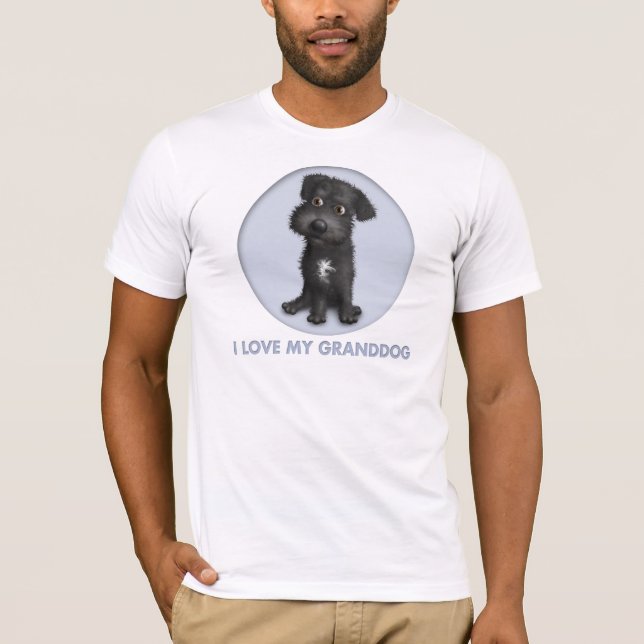 Schnoodle (Black) Granddog T-Shirt (Front)