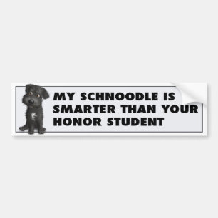 Schnoodle (Black) Honor Bumper Sticker
